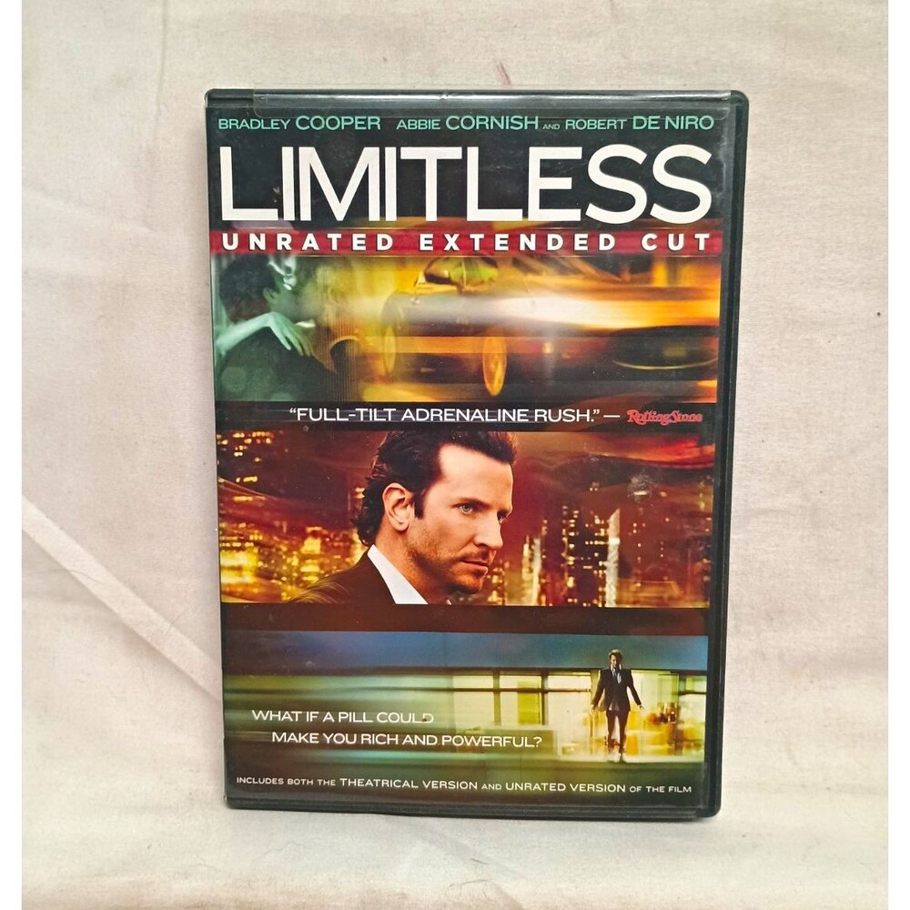 Limitless DVD 2011 Unrated Extended Cut Bradley Cooper Robert De Niro